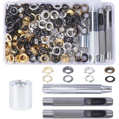 Gereedschapsset voor metalen ogen - 140 sets (280 stuks) - Ideaal voor leren projecten, tenten en decoraties