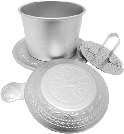 1 Set Metalen Koffiepers voor Vietnamese Koffie - Handmatige Dripper en Aluminium Filter voor Perfecte Koffiedruppels en Reisgebruik