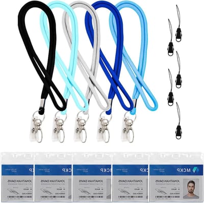 Transparante Waterdichte ID Kaarthouder met Lanyard voor Kantoor - Horizontaal, 5 Stuks, Geschikt voor Identificatie en Labels