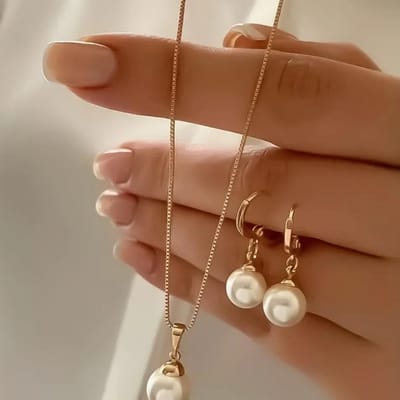 Nieuwe Mode Originaliteit Uniek Design Gevoel Liefde Hart Oorbellen Hanger Ketting Tweedelige Sets Trend Sieradenset Dagelijks Dragen brown
