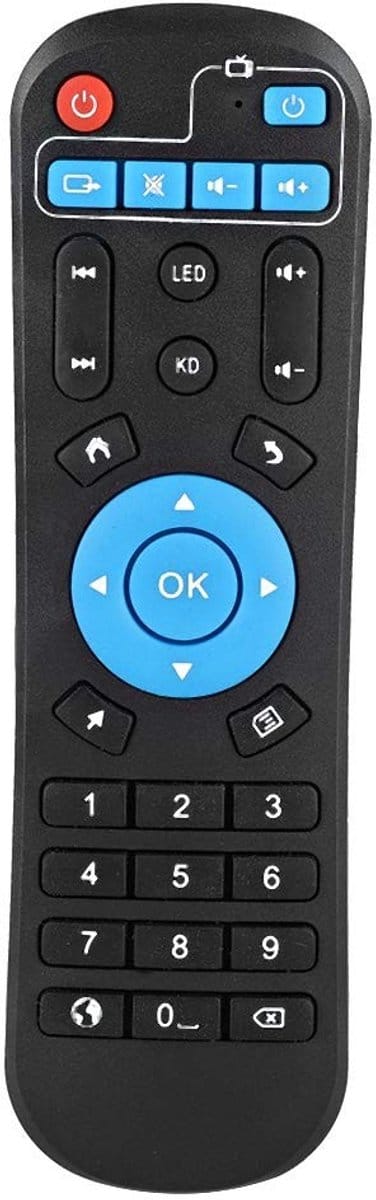 SPHProducts - Vervangende set-Top-Box-STB-afstandsbediening - TV afstandsbediening - Zwart - Geschikt voor T95Z T95U T95V Q Plus - Ideaal voor thuisgeb...