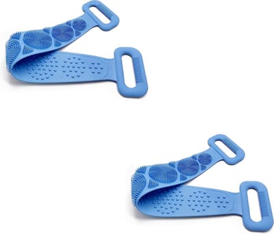 Rugscrubber - 2 stuks - Uitrekbare Body Borstel - Dubbelzijdige Rugborstel - 71 cm - 2-pack - Rugscrubband Douche  - Massageborstel