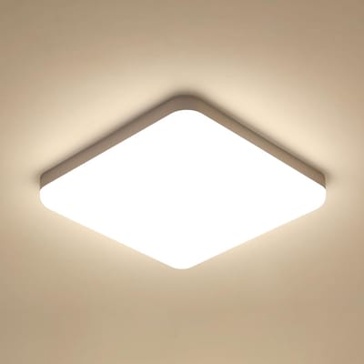 Haobosic - 32W LED-plafondlamp 3600LM, 4500K natuurlijk licht IP54 waterdicht, plafondlamp voor badkamer, keuken, gang, balkon, 25 cm