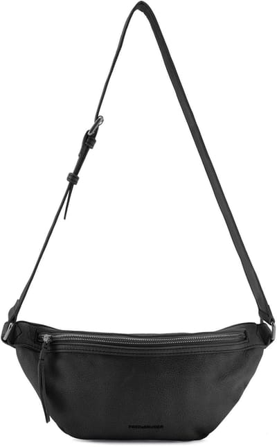 FREDsBRUDER Leren Schoudertas Gordeltas My Old Friend Waist Bag Black Zwart