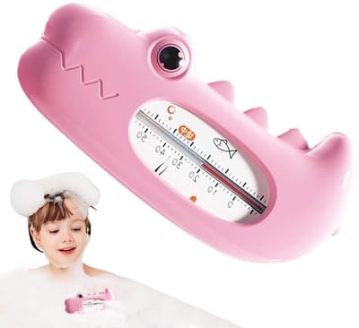 Baby Badthermometer - Waterthermometer Kinderen - Veilig Baden - Drijvend Krokodil Design - 12.7 x 6.5 x 3.7 cm - Roze