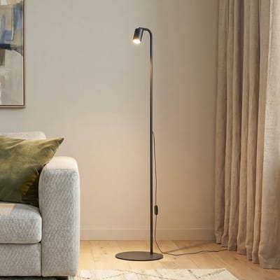 TK Lighting Vloerlamp Nex, zwart, metaal, hoogte 140 cm, GU10