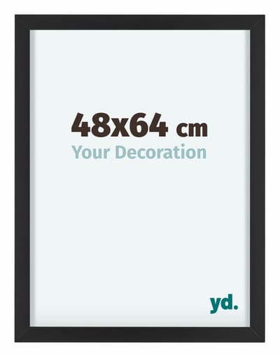 Your Decoration - Fotolijst 48x64 cm - Aluminium - Zwart - Virginia