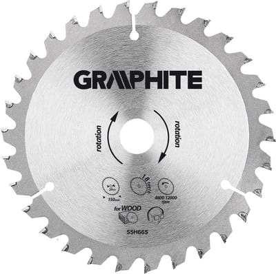 Graphite 55H665 Cirkelzaagblad voor Hout 150x20x18, TCT