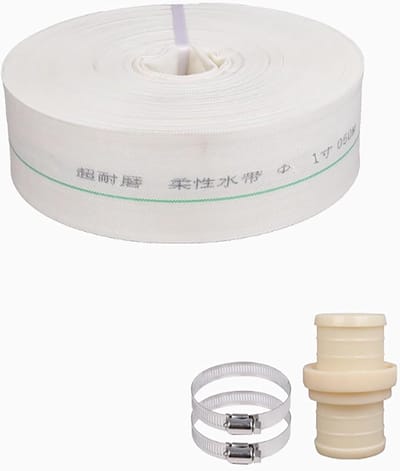 Platliggende Slang - Afvoerslang Tuinslang - Water Transport - Versterkt PVC Materiaal - 1 Inch 100 Meter