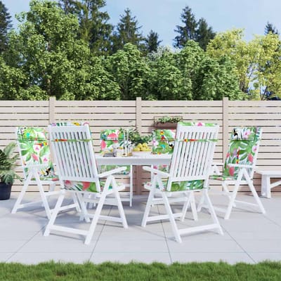 vidaXL - Stoelkussens - 6 - st - hoge - rug - oxford - stof - meerkleurig