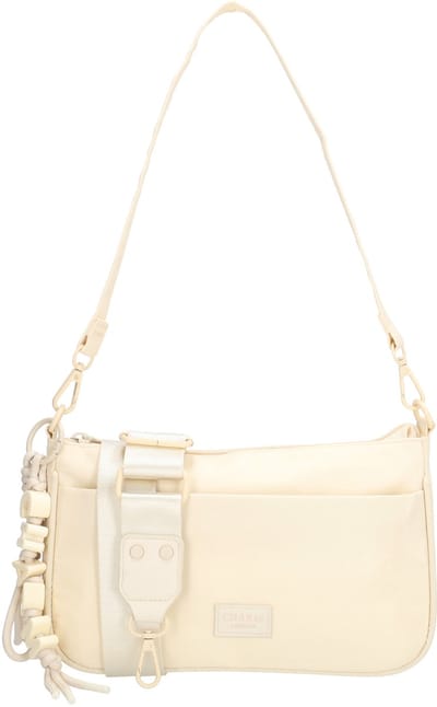 Charm London Seoul Schoudertas - Crossbodytas - Dames Tas - Lichtgewicht - Afneembare en Verstelbare Schouderband - Ritsvakken - Crème