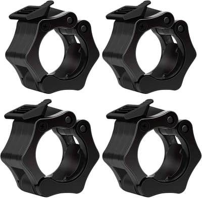 Stevige- halterset - verstelbare halters - schijfstop - zwart - gymnastiekuitrusting - gewichtheffen - 30 mm en 50 mm stangclips - set van 2 - geschikt voor bar