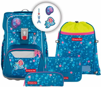 Step by Step Schooltas Giant Schulranzen-Set 5-delig Mermaid Lola Petrol