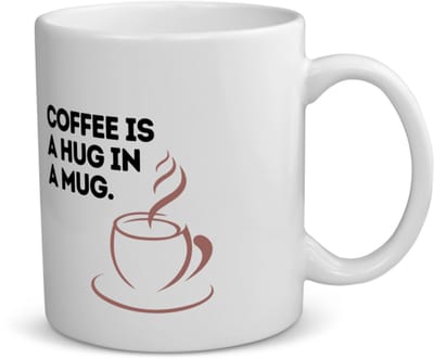 Akyol - coffee is a hug in a mug koffiemok - theemok - Koffie - koffie drinkers/liefhebbers - verjaardagscadeau - cadeau - kado - geschenk - verjaardag - collega's - 350 ML inhoud