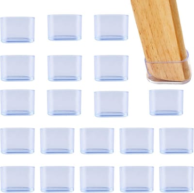 20x Ovale Doppen voor Stoel- en Tafelpoten - Krassen Voorkomen & Geluidsdemping - 40x20mm