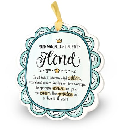 Kleurrijk Tegeltje - Hond
