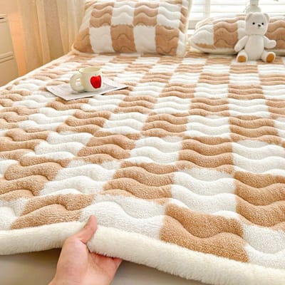 Matelas épais et chaud en velours de lait de corail, coussin doux, matelas simple pour dortoir d'étudiants, couvre-lit, couverture, literie domestique 150x200cm