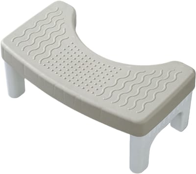 longziming -Ergonomische Toiletkruk – 35° Hurkhouding voor Betere Stoelgang – Antislip & Ruimtebesparend – Grijs