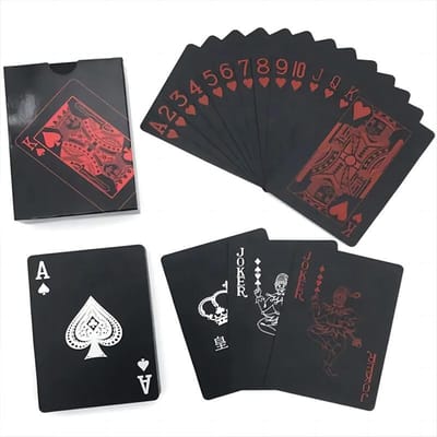 Zwart Goud Speelkaart Poker Spel Deck Blauw Zilver Poker Kleur Plastic Magie Vochtbestendig Kaartspel Magie Water Cadeau Verzamel Praktisch Gebruik