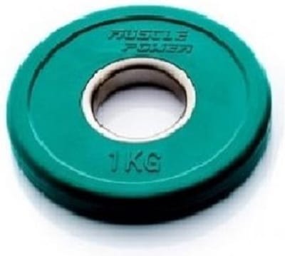 Muscle Power Fractional Olympic Bumper Plate - Halterschijf - 50 mm - 1 kg