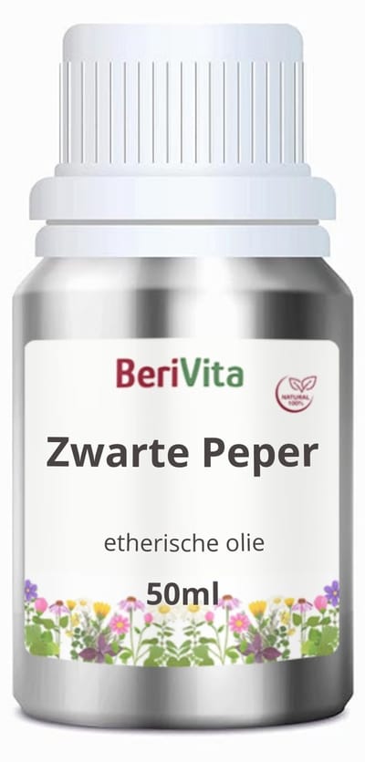 Zwarte Peper Olie 50ml - Pure Etherische Zwarte Peperolie van Piper Nigrum - Black Pepper Oil