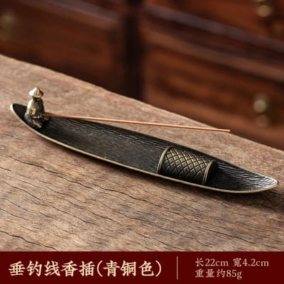 Creatieve wierookhouder Wierookhouder Boot Oude Mannen Vissen Japanse Stijl Wierookstokjesbrander Aromatherapie Ornament Woondecoratie