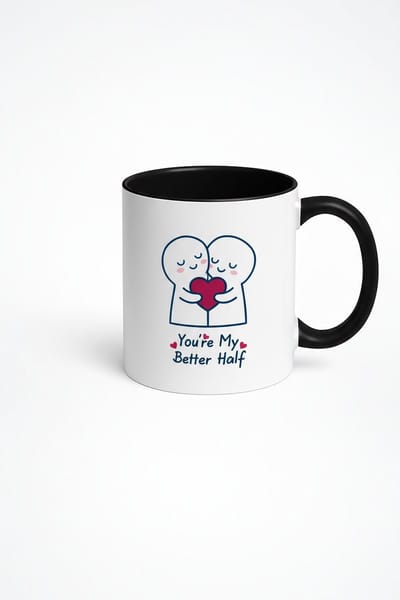Mok 'You're My Better Half' | Romantisch Liefdescadeau | Koffiemok voor Koppels