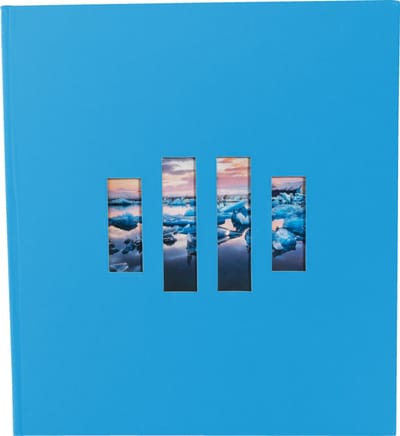 Exacompta Fotoalbum boekgebonden 60 zwarte pagina's Milano - Blauw - 16071E