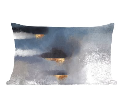 Sierkussens - Kussentjes Woonkamer - 60x40 cm - Wolken - Gold - Abstract