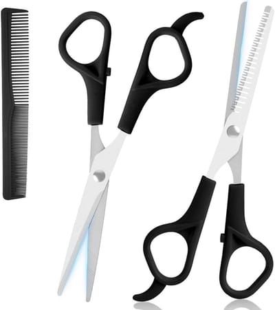 Professionele Haarverzorging Scharen Set met Kam - 15cm Dunne Scharen van Roestvrij Staal voor Thuisgebruik, Kappers en Hairstyling