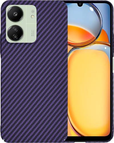 Hoesje geschikt voor Xiaomi Redmi 13C 4G/5G / Xiaomi Poco C65 - Techsuit Carbonite FiberShell Carbon Back Cover - Paars