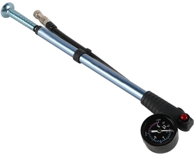 Dailygoods- Schokdemperpomp 300 PSI - Draagbare Luchtpomp - Mini Luchtpomp - Drukregelknop - Mechanische Drukmeter - Geschikt voor Fietsbanden/Motorfiets