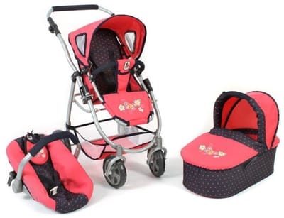 Poppenwagen Emotion 3 in 1 Koralle