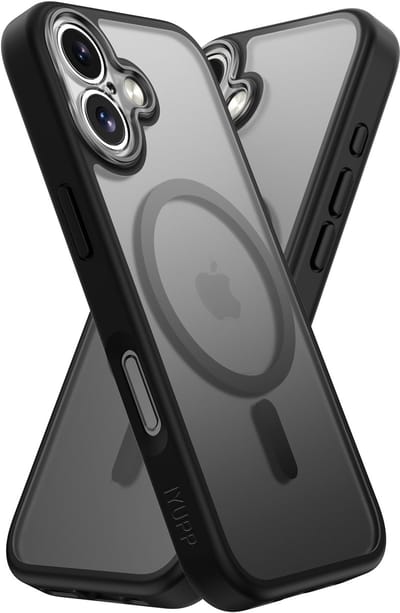 IYUPP Hoesje Geschikt voor iPhone 17 Hoesje - Geschikt voor MagSafe - Shockproof Back Cover - Zwart Transparant