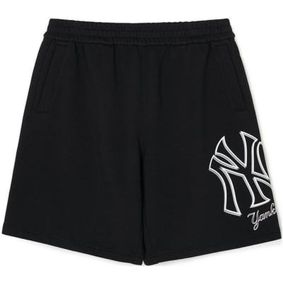 Shorts Décontractés Imprimé Lettres Coupe Ample MLB New York Yankees Unisexe Noir 3ASPB0243-50BKS XL white