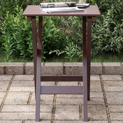 Opvouwbare bijzettafel - Houten klaptafel - Buiten ontspannen - Massief populierenhout - 35 x 35 x 46 cm - Bruin