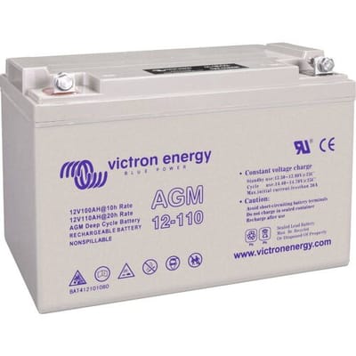 Victron Energy Blue Power BAT412101104 Solar-accu 12 V 110 Ah Loodgel (b x h x d) 33 x 22 x 17.1 cm M8-schroefaansluiting