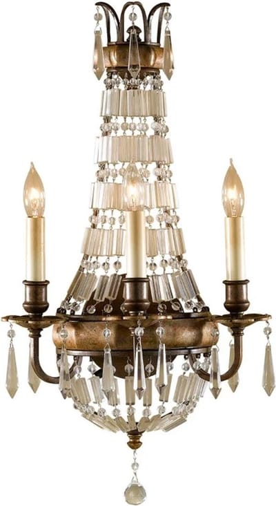 Feiss LED Wandlamp Bellini | 3X E14 Max 60W | Oxidized Bronze/British Bronze