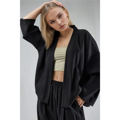 Lange Mouwen Losse Pasvorm Kimono