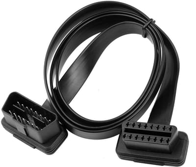 OBD2 Verlengkabel 95cm, 16-Pin Plat Ribbon Kabel, Mannelijk naar Vrouwelijk voor Auto Diagnose