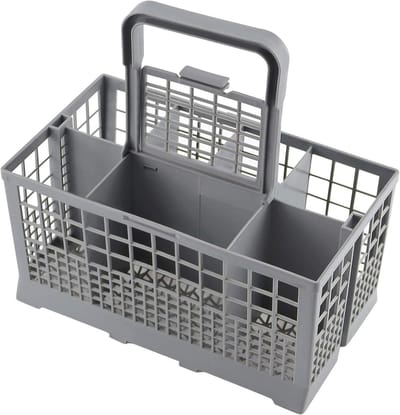 Bestekmand Vaatwasser - Universele Mand - Vaat Reinigen - 7 Compartimenten - 24cm x 13.7cm x 12.2cm - Grijs