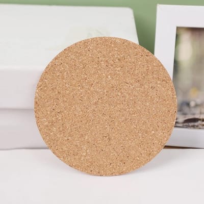 5 STuks Natuurlijke Kurk Onderzetter, Rond Antislip En Duurzaam, Koffiekopje Onderzetter, Bureau Decoratie DIY Tafelgerei Onderzetter 5PCS beige
