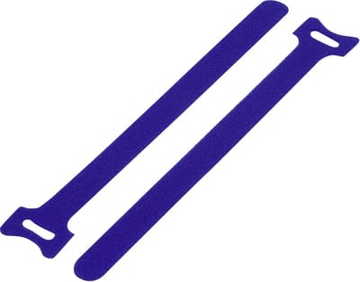 TRU COMPONENTS TC-12355388 Klittenband kabelbinder Om te bundelen Haak- en lusdeel (l x b) 125 mm x 12 mm Blauw 20 stuk