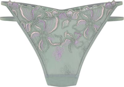 Hunkemöller Dames Lingerie String Lauren - Groen - maat XS