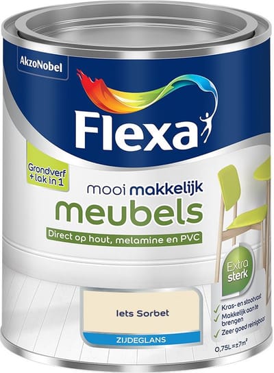 Flexa - Mooi Makkelijk Meubels Zijdeglans - Iets Sorbet - Mengverf - 750 Ml