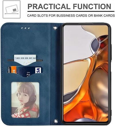 Geschikt voor Oppo A58 5G - Book Case - Magnetisch - kaartsleuven - Portemonnee Folio Stand hoesje - Blauw