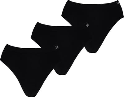 Apollo dames Basic Hip slip | Bamboo naadloos | MAAT XL | 3-pack | zwart