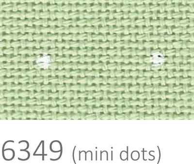 Borduurstof precut - Lugana 25ct 6349 (48 x 68 cm) - Zweigart - Mini Dots Green