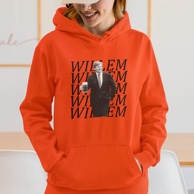 Oranje Koningsdag Hoodie Willem X 5 XS
