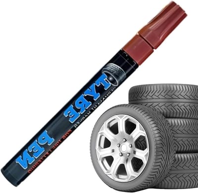 Banden Verf Pen - Velgen Marker - Voertuig Personalisatie - Fijne Punt - 14 x 2 x 2 cm - Bruin